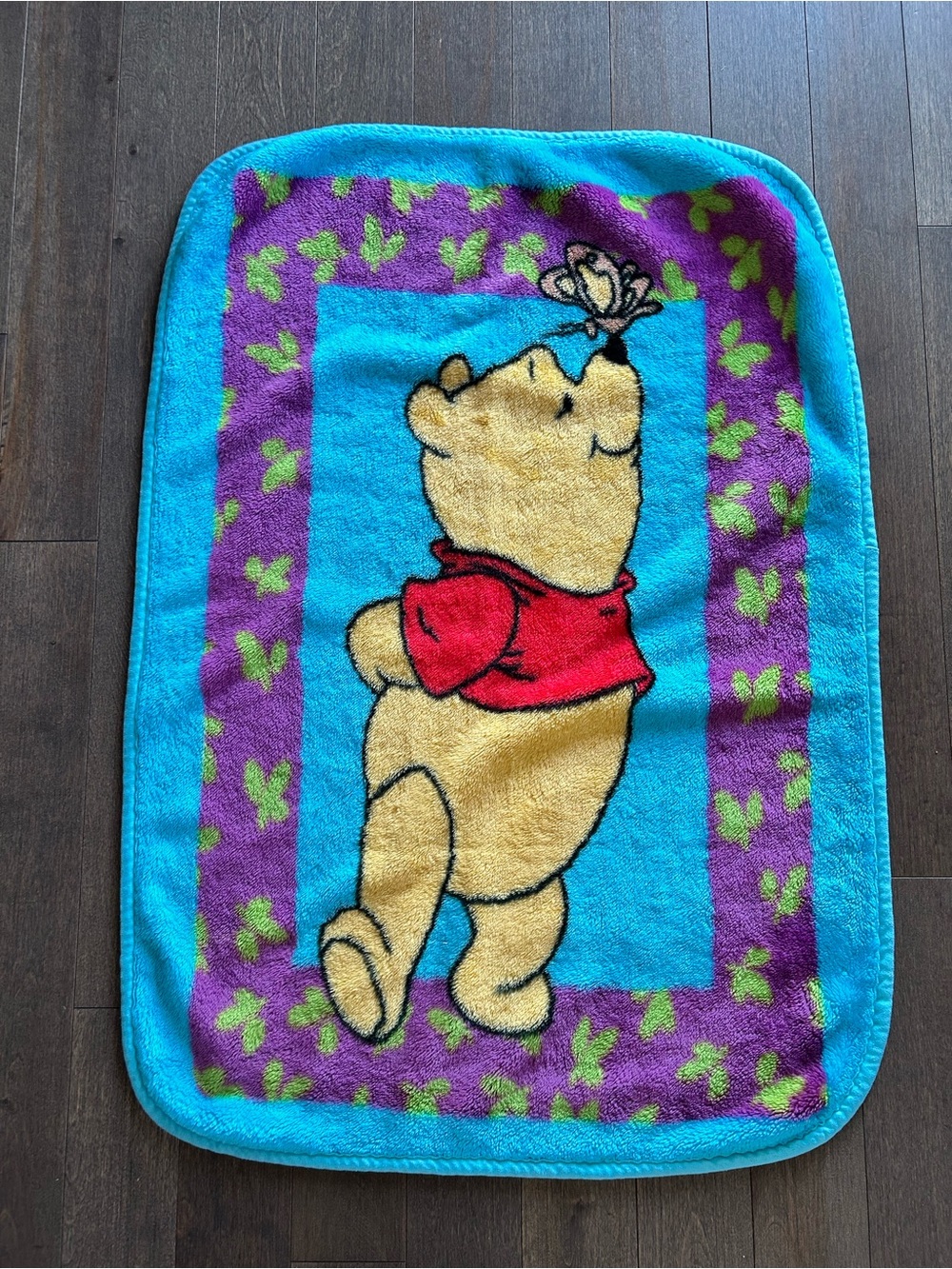 Vintage Disney Winnie the Pooh Plush baby Blanket